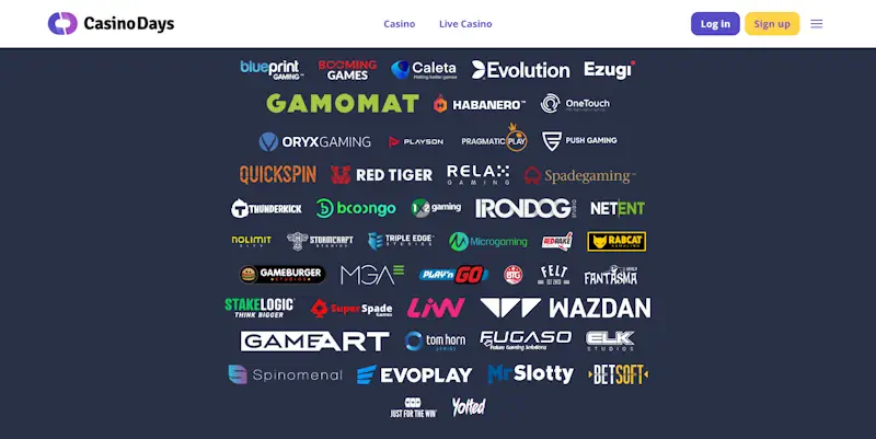 Legal Casinos CasinoDays Studios Screenshot